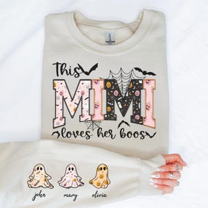 Custom Mimi Loves Her Boos Sweatshirt: Halloween Grandma Gift