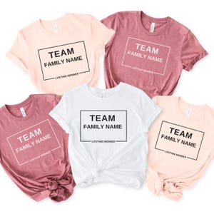 Team Family Shirts Gift For Lifetime Members, Family Reunion Shirts, Custom Family Name Shirts, Family Matching Shirts, Personalized Shirts