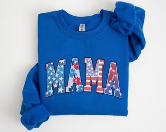 Felpa Retro Mama 4 luglio: mamma patriottica degli Stati Uniti