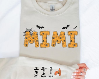 Sudadera personalizada de Halloween de Mimi espeluznante: regalo con nombre personalizado para mamá