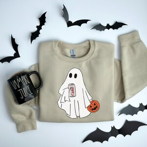 Halloween Diet Coke Ghost Sweatshirt: Funny Skeleton Graphic