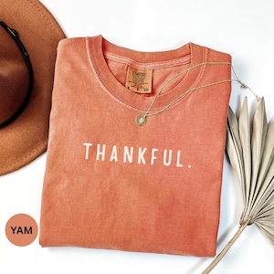 Thankful Shirt Comfort Colors®, Thanksgiving Sweatshirt, Cute Fall Crewneck, Fall Shirt, Religious Gift Idea, Retro Fall Season, Autumn Tees