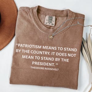 Anti Trump T-Shirt: Patriotic Teddy Roosevelt Quote, Resist Political Tee