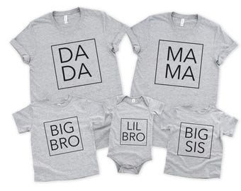 Chemises familiales assorties : papa-maman-mini - coton doux