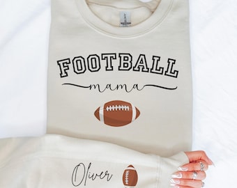 Sudadera de mamá futbolera: nombres personalizados para niños, regalo para mamá animadora