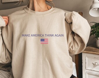 Liberal 4th of July Sweatshirt: Anti Trump, Patriotic America Tee