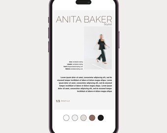 Design resume template fashion stylist | Clean cv sjabloon | fashion cv Canva | Beige black cv | Minimal cv template | Stylish cv |