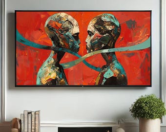 Pollock Frame TV Art – 35 dipinti astratti espressionisti, decorazioni murali moderne, audaci ed energiche per Samsung Frame TV (Collezione migliorata)