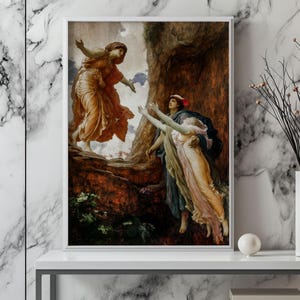 Frederic Leighton – The Return of Persephone – Digitally Enhanced Mythology Poster for Elegant Wall Art Decor