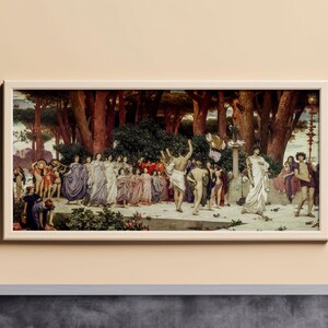 Frederic Leighton – The Daphnephoria – Poster artistico classico con processione greca per interni eleganti e armoniosi