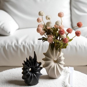 Conch Shell Flower Vase - Stoneware - Ceramic Vase Flower Pot - Conch Shape Sea Shell - Home Decoration Accessories