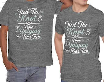 Shirt Funny Wedding Shirt Bachelorette Party Shirt Bride Squad Tee Bridal Shower Tank Top Tied The Knot Now Untying The Bar Tab Shirt