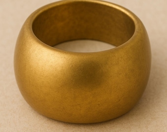 Chunky Dome Ring | Matte Brass Ring