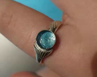 Original Mako Mermaid Ring in 925 Sterling Silber | Inspiriert von Mako Island Of Secrets | H2O nur Wasser hinzufügen | Leuchtend Ring