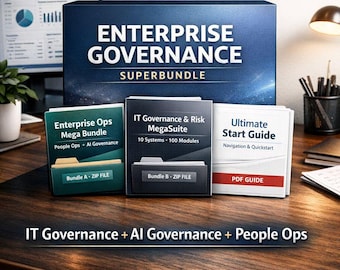 IT Governance & Risk + EU AI Act Ai Governance + People Ops Super Bundle | Excel and Google Sheets | Grc, Risk Register, Hr Kpi