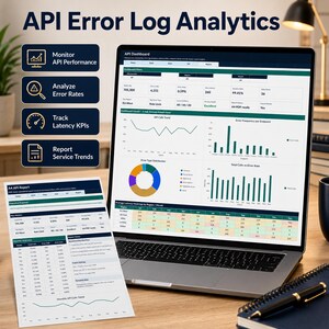 DevOps & API Operations Excel Bundle | Cloud Tracker, API Dashboard, Incident Triage, SLA Uptime, Error Log Analytics imagem 6