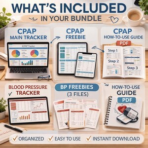 CPAP Tracker for Excel and Google Sheets | Sleep & Cleaning Log | Bonus ...