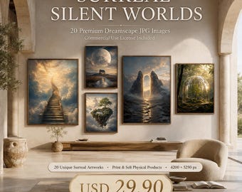 20 Surreal Dreamscape JPG Images with Commercial License | Surreal Wall Art for Posters, POD & Physical Products