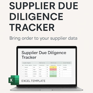 EUDR Supplier Due Diligence Tracker Excel Template, EU Deforestation-Free Products Compliance Checklist, Risk Score Dashboard Spreadsheet