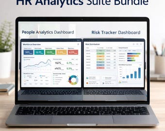HR Analytics Bundle: People Analytics Dashboard + Burnout, Absence & Retention Risk Tracker | Excel and Google Sheets | HR KPI Suite