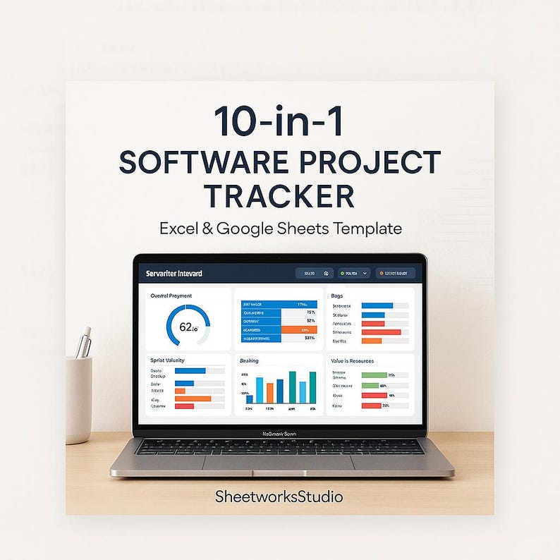 Software Project Tracker Excel | Agile Project Management Template | 10 ...
