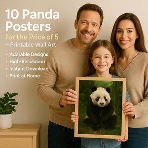 10 Panda Posters – Buy 5 Get 10 | Printable Wall Art Set | Baby Panda & Nature Photography | High-Res Digital Download (A1 Ready)