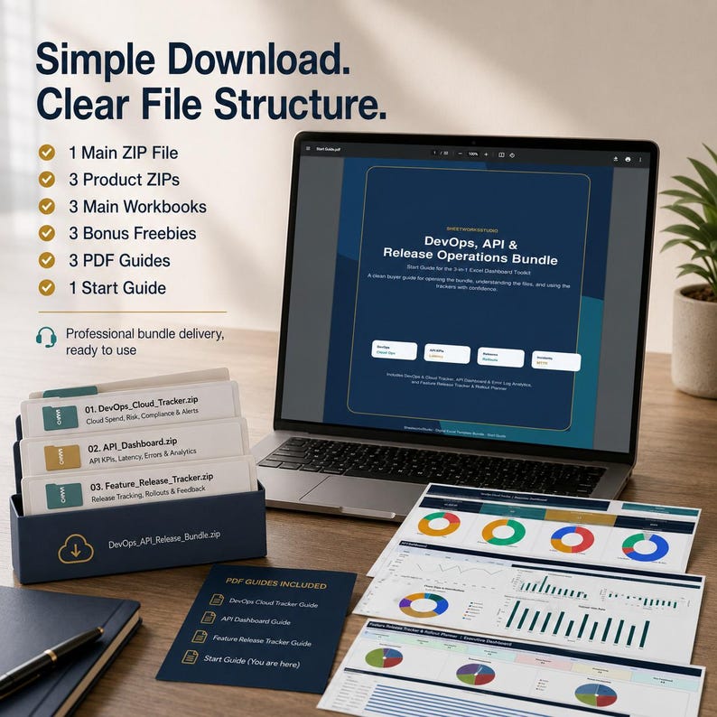 DevOps API & Release Operations Bundle Excel | Cloud Tracker, API Dashboard, Error Log Analytics, Feature Rollout Planner image 20