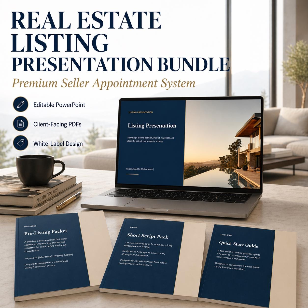 Real Estate Listing Presentation Bundle | Powerpoint Template, Pre ...