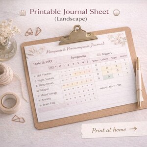 Menopause & Perimenopause Tracker Spreadsheet | HRT Symptom + Trigger Log | 30-Day Charts and Heatmap image 10