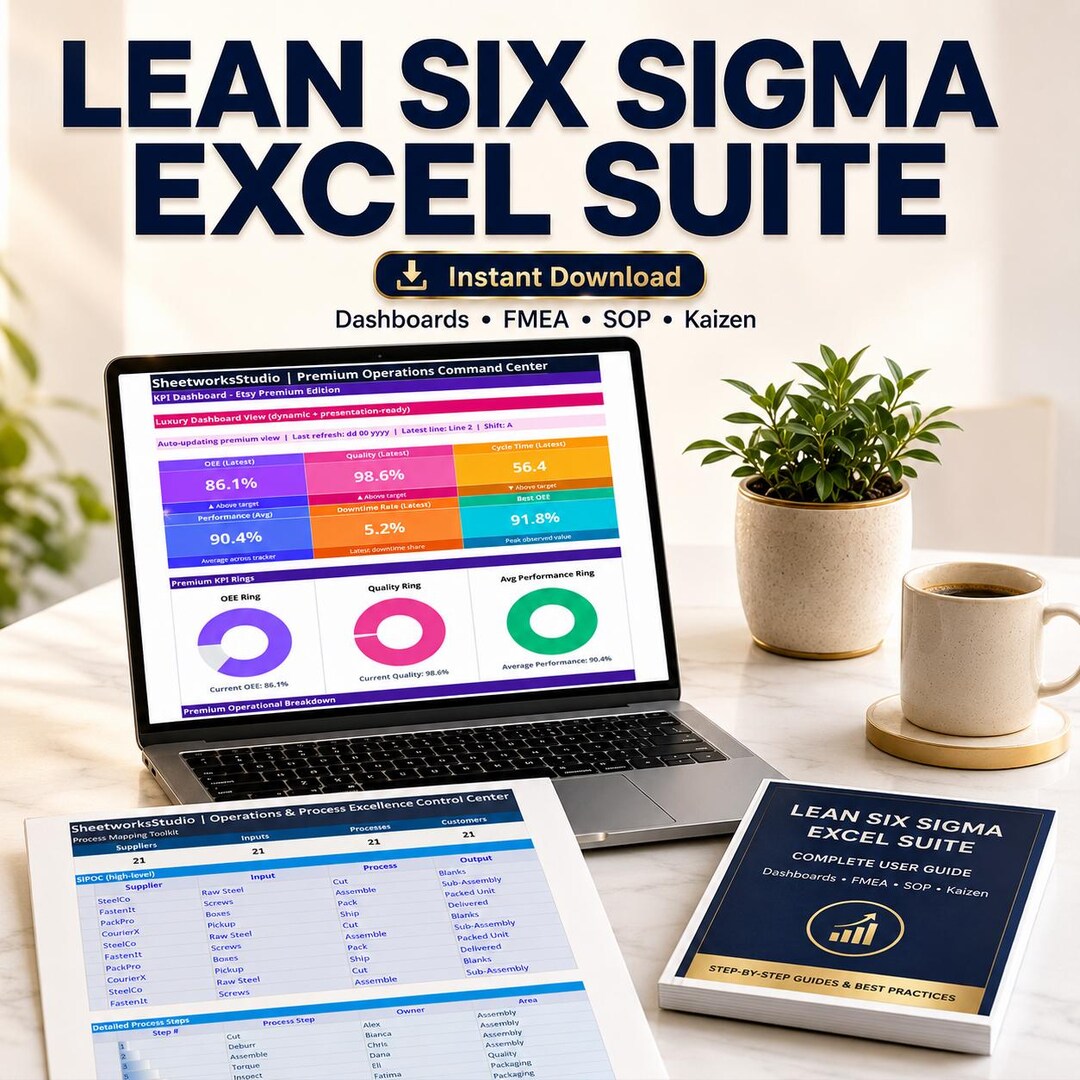 Lean Six Sigma Excel Dashboard | Operations & Process Excellence ...