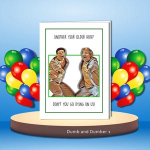 Birthday Card, Greeting Card, Pop Culture, Dumb and Dumber, Seinfeld, Elton John, Ferris Bueller, Forrest Gump, Freddie Krueger, Queen