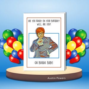 Carte D'anniversaire, Carte De Vœux, Culture Pop, Austin Powers, Retour Vers Le Futur, Bob Ross, Breaking Bad, Chat, Larry David, David Rose, Walken