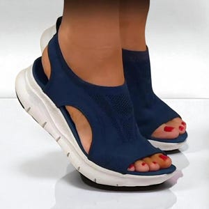 Women&#39;s Mesh Wedge Sandals | Open Toe Summer Platform Shoes | Lightweight Casual Fishnet Zapatillas Mujer | Comfy Holiday Shoes
