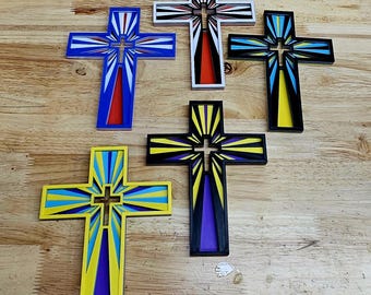 Layered Cross Wall Art