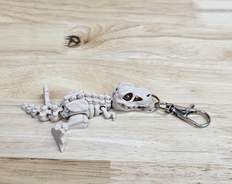 Articulated T-Rex Keychain – Flexible 3D Printed Dinosaur Backpack Charm