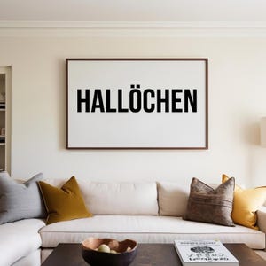 Hello poster funny typography wall picture minimalist black and white poster for modern interior design and gift ideas A4/A3/A2/A1/A0