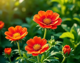 Geum Avens Chiloense Mrs. Bradshaw Perennial Seeds, Geum quellyon, scarlet avens, Chilean avens (50 seeds), seeds for planting