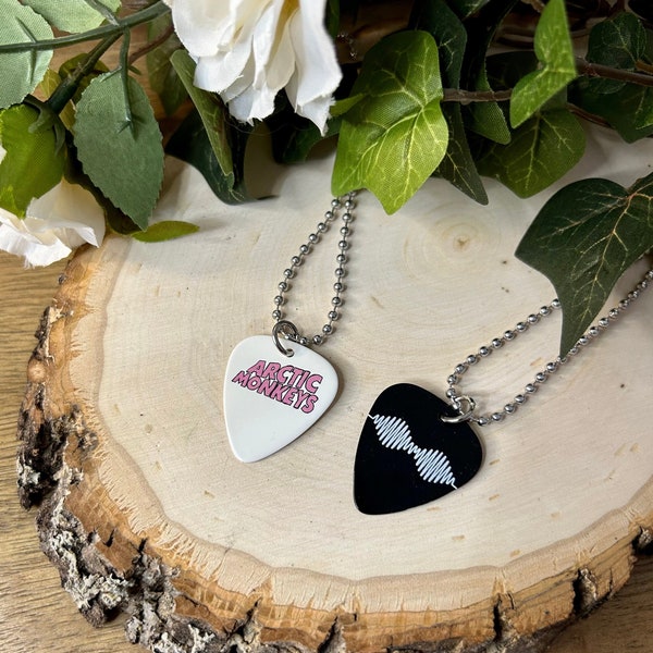 Arctic Monkeys Guitar Pick Necklace. Alex Turner. Am. Gift. Stocking stuffer.