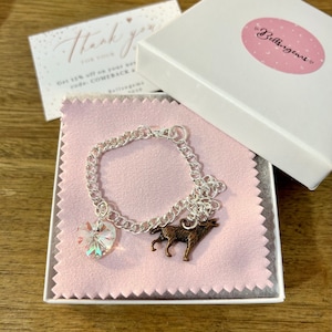 Wolf and Vampire Bracelet - crystal heart Bella Silver Bracelet. Gift for her. Twilight.