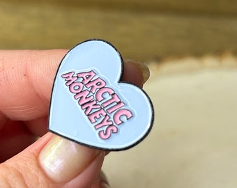 B GRADE. Arctic Monkeys heart enamel pins. AM soft enamel pin badge brooch funny.