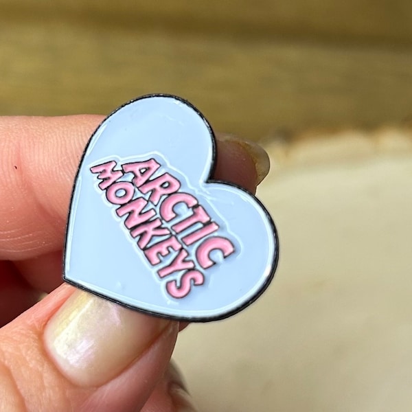 B GRADE. Arctic Monkeys heart enamel pins. AM soft enamel pin badge brooch funny.