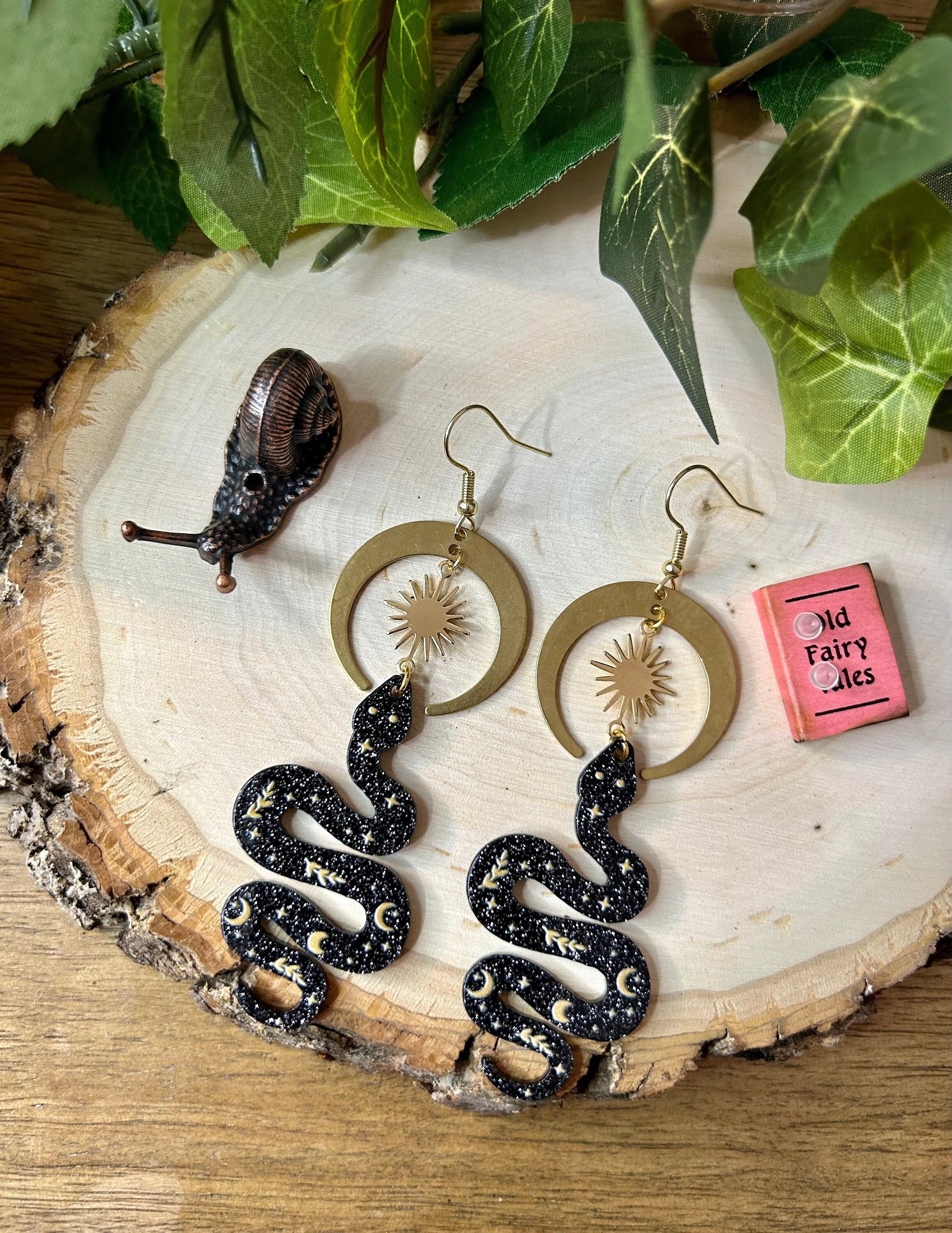 Big Snake Earrings Etsy