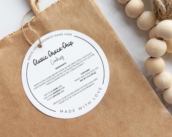 Editable Cottage Food Label Template, DIY Bakery Stickers (Canva Template, Digital Download)