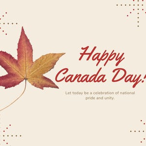 Tarjeta del Día de Canadá, postal