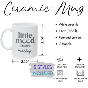 11 oz White Mug Size Chart, Ceramic Mug Size Chart, POD Mug Sizing Guide, Printify Mug Template, Size Chart Mug JPG Digital Download