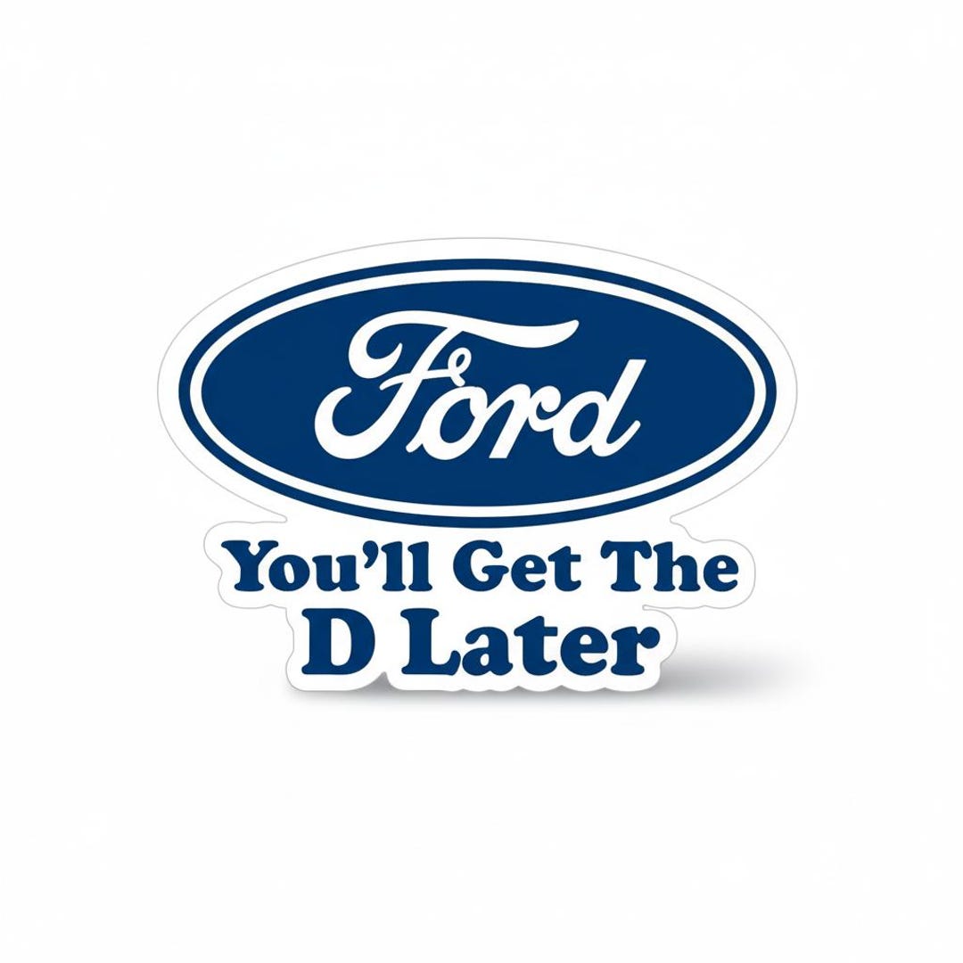 Offensive Ford Parody Sticker: 