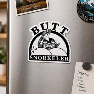 Butt Snorkeler Funny Vinyl Sticker: Hilarious Die Cut Decal image 2