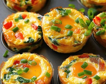 Best Recipe. Make-Ahead Egg Muffins | Gluten Free |keto friendly| Printable Lunch Recipe | Download PDF
