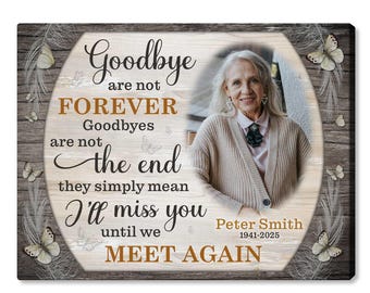 Lienzo conmemorativo personalizado: regalo fotográfico de recuerdo, en memoria de un ser querido