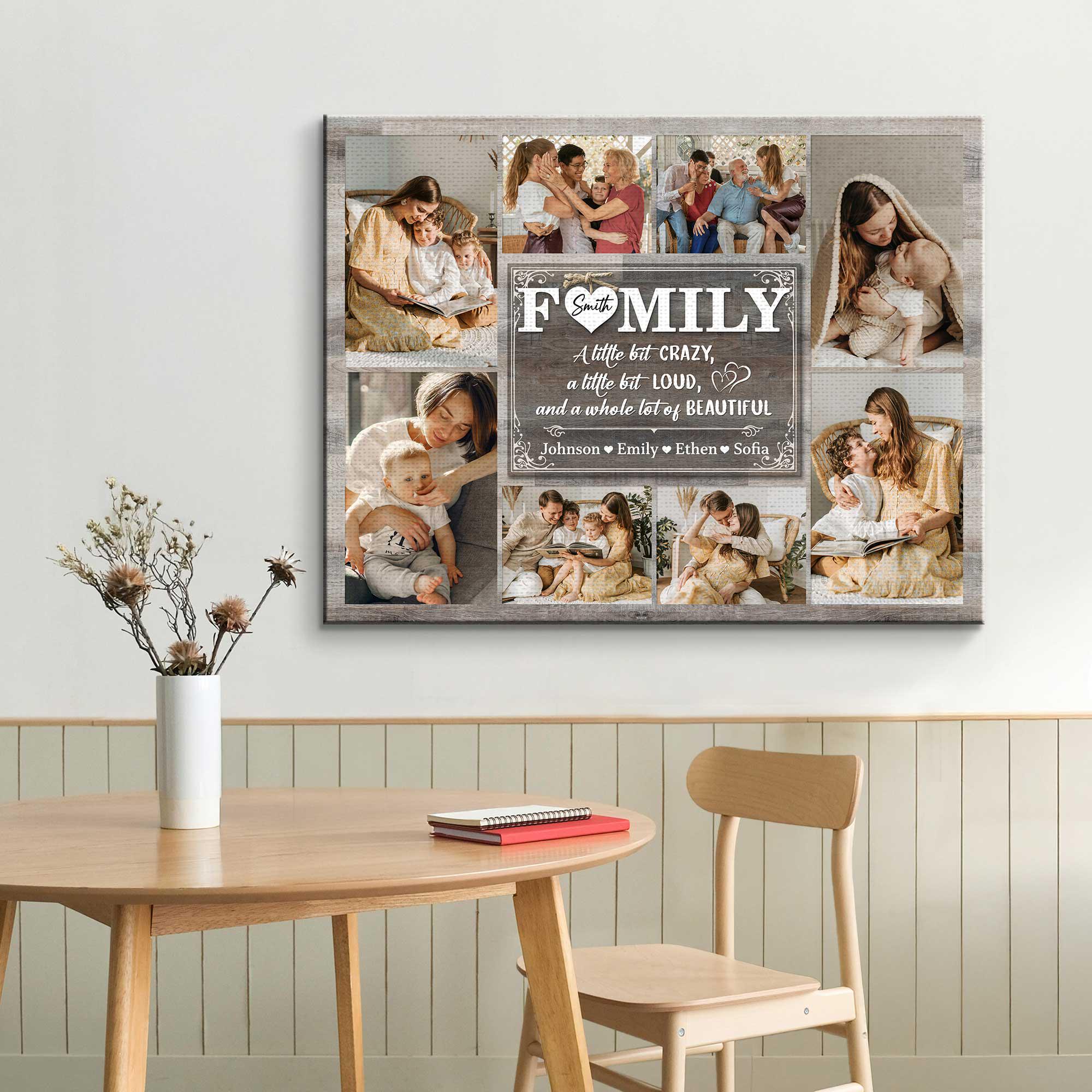 Personalized Family Photo Collage Canvas: Custom Wall Art Gift - Etsy